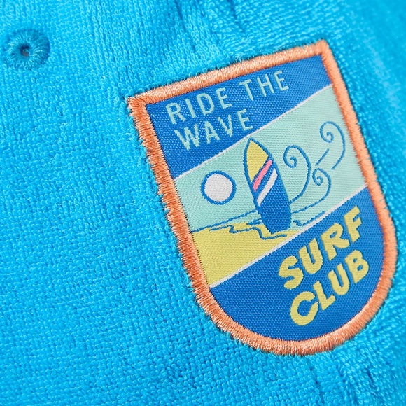 ANTHROPOLOGIE Summer Sports Baseball Cap - Teal Surf Club (NWT - $38 RETAIL) - Picture 3 of 3